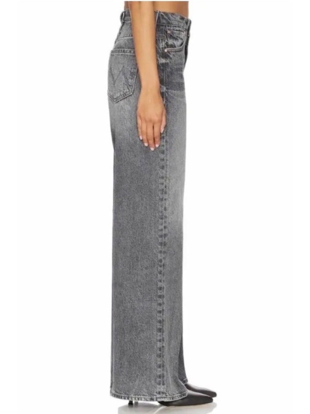 NEW! Mother Superior The Ditcher Roller Sneak Jeans Gray Size 28 - Picture 3 of 8